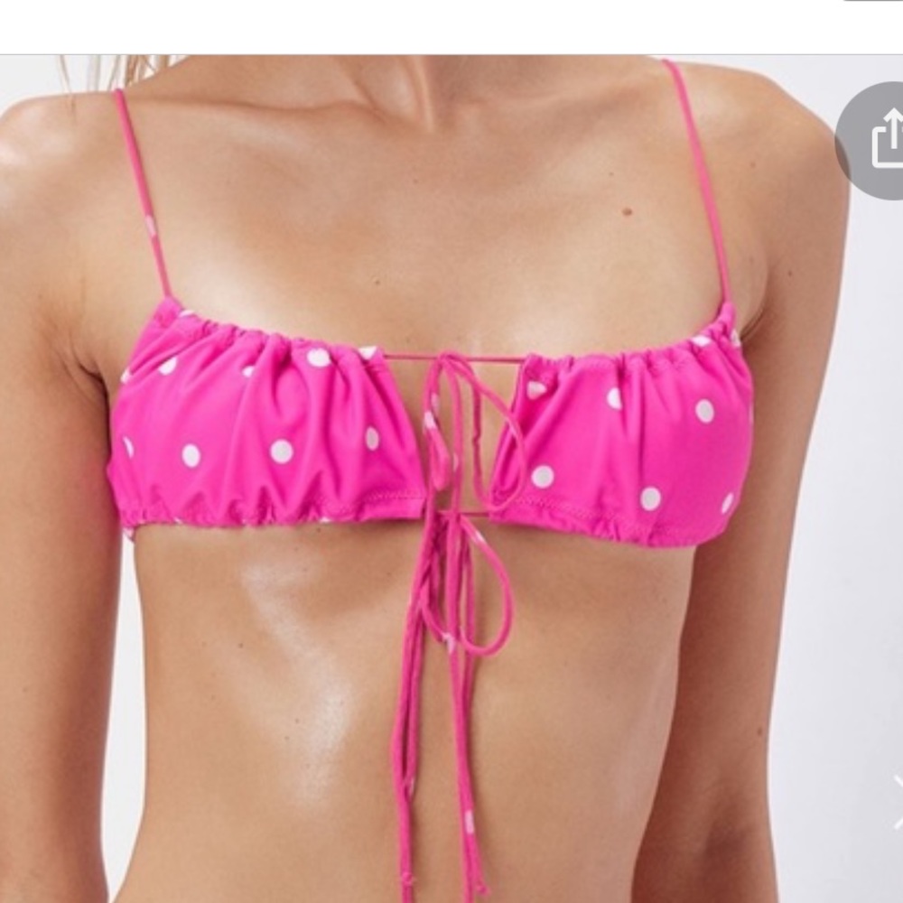 For Love & Lemons polka dot bikini top